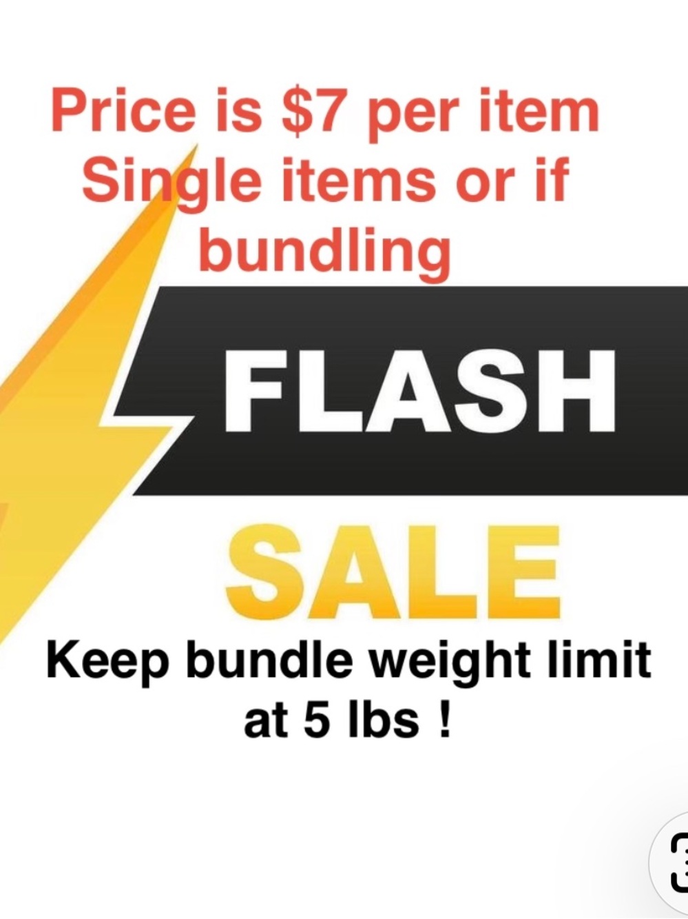 FLASH SALE ! No bundles over 5 lbs! No less on price whether single or bundle